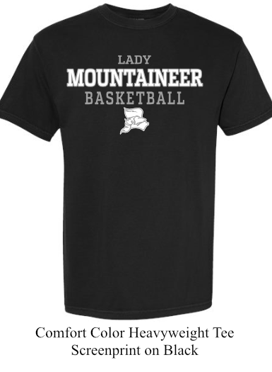 Lady Mountaineer BBall Comfort Color Heavyweight Tee